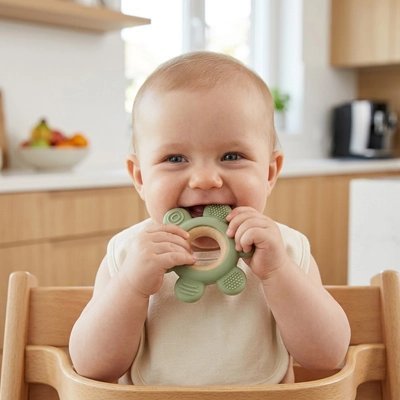 Anneau de dentition | Silicone Ultra-Doux - Brico-Bébé.com