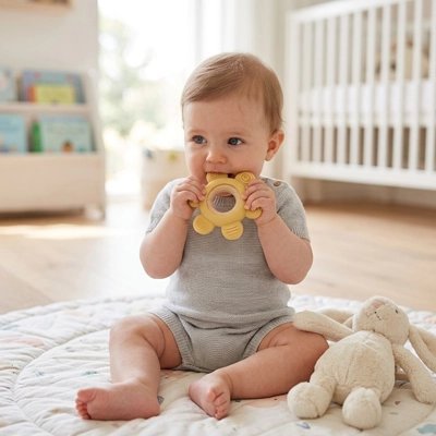 Anneau de dentition | Silicone Ultra-Doux - Brico-Bébé.com