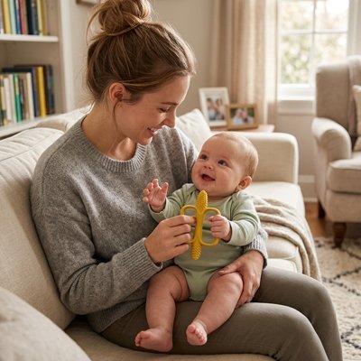 Anneau dentition bébé | Ancre apaisante - Brico-Bébé.com