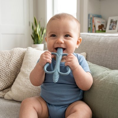 Anneau dentition bébé | Ancre Silicone - Brico-Bébé.com