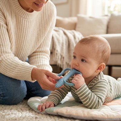 Anneau dentition bébé | Ancre Silicone - Brico-Bébé.com