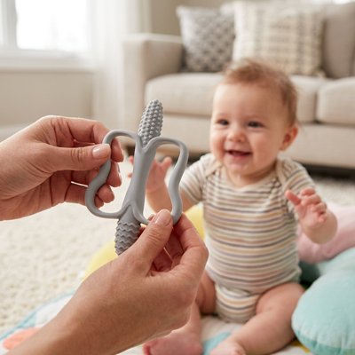 Anneau dentition bébé | Ancre Silicone - Brico-Bébé.com