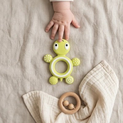 Anneau dentition bébé | Silicone Apaisant - Brico-Bébé.com