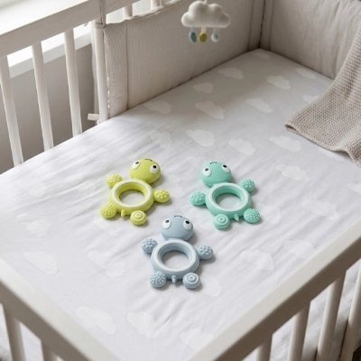 Anneau dentition bébé | Silicone Apaisant - Brico-Bébé.com