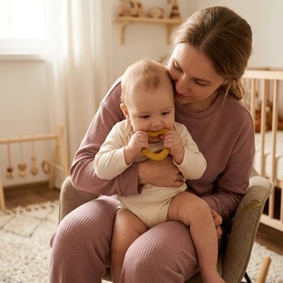 Anneau dentition bébé | Silicone coeur - Brico-Bébé.com