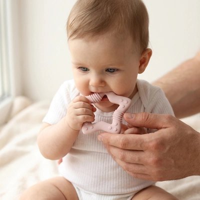 Anneau dentition bébé | Silicone Étoile - Brico-Bébé.com