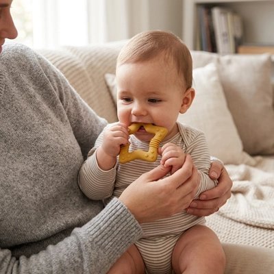Anneau dentition bébé | Silicone Étoile - Brico-Bébé.com