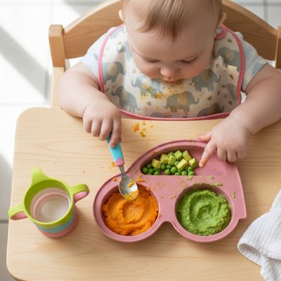 Assiette bébé ventouse antidérapante | SecurMeal - Brico - Bébé.com