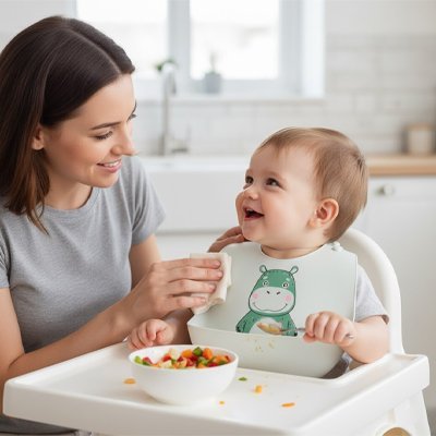 Bavoir silicone | UltraPratique - Brico - Bébé.com