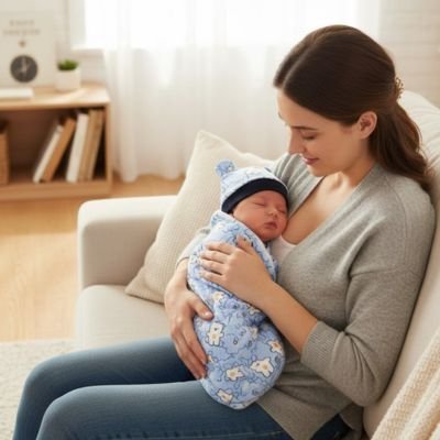 Couverture emmaillotage | Douceur Sécurisante - Brico - Bébé.com