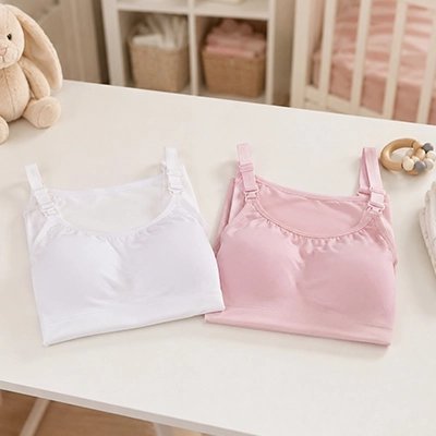 Débardeur allaitement 2 modèles blanc et rose