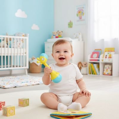 Hochet bébé | Éveil Sensoriel - Brico-Bébé.com