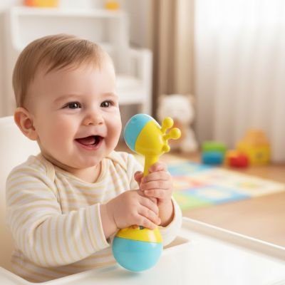 Hochet bébé | Éveil Sensoriel - Brico-Bébé.com