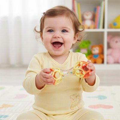 Hochet d'éveil pour bébé | Sensoriel et Apaisant - Brico-Bébé.com