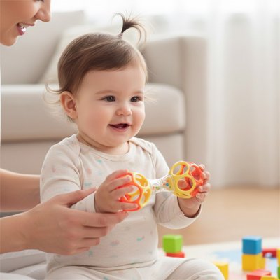 Hochet d'éveil pour bébé | Sensoriel et Apaisant - Brico-Bébé.com
