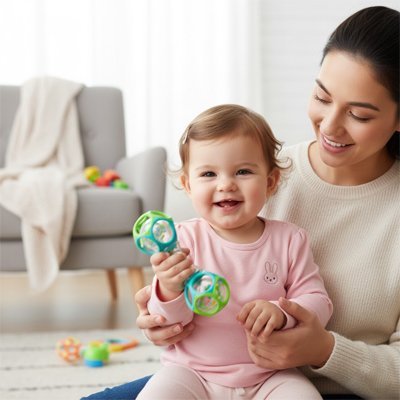 Hochet d'éveil pour bébé | Sensoriel et Apaisant - Brico-Bébé.com