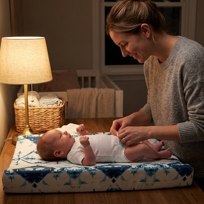Housse matelas à langer | Bleue - Brico - Bébé.com
