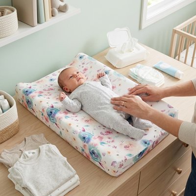 Housse matelas à langer | Bleue - Brico - Bébé.com
