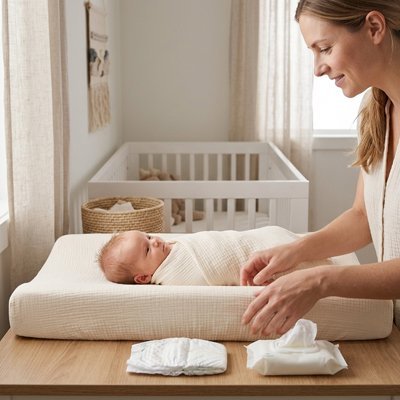 Housse matelas à langer | Citrouille - Brico - Bébé.com
