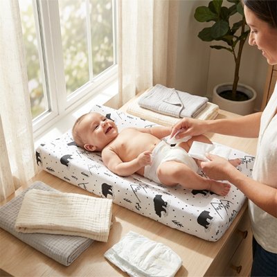 Housse matelas à langer | Imperméable et Douce - Brico - Bébé.com