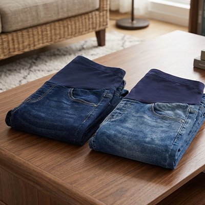 Pantalon de grossesse 2 variantes sur table